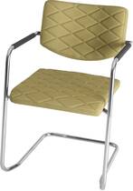 Alfa stoel met lage rug - stoffering met ruiten