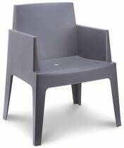 Kuipstoel Box - voor binnen en buiten - dark grey