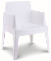 Kuipstoel Box - voor binnen en buiten - white