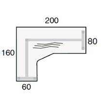 Entrada hoekbureau NG-Compact - afmetingen