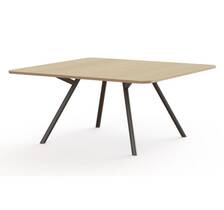 Vergadertafel Bridge vierkant 160x160 ronde poten