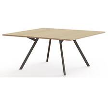 Vergadertafel Bridge vierkant 160x160 rechthoekige poten