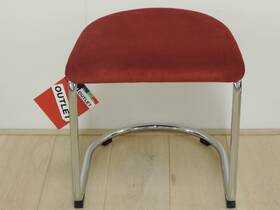 Gispen 412 hocker bordeaux ribstof