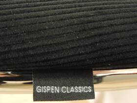 Gispen 412 hocker Manchester ribstof zwart - detail van de stoffering