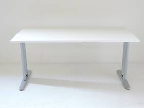 Bureau t-frame alu met wit blad