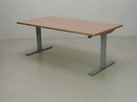 Zit-sta bureau GT-VO met alu frame en beuken blad