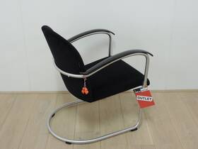 Gispen 414 mat chroom - Zwart