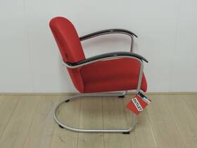 Gispen 414 mat chroom - Rood