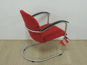 Gispen 414 mat chroom - Rood