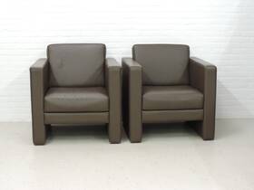 Bruin fauteuil - kunstleder Bruin fauteuil - kunstleder