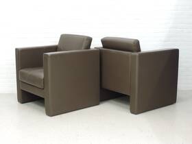 Bruin fauteuil - kunstleder Bruin fauteuil - kunstleder