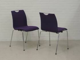 Kusch & Co - 4 poot stoel paarse stof