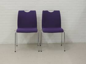 Kusch & Co - 4 poot stoel paarse stof