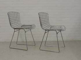 Draadstaal stoel chroom