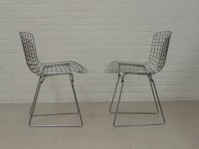 Draadstaal stoel chroom