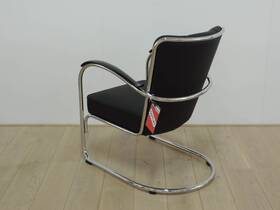 Gispen 412S Zwart leerGispen 412S Zwart leer