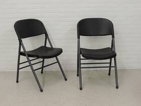 Klapstoel kunststof zwart