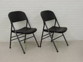 Klapstoel kunststof zwart