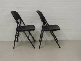 Klapstoel kunststof zwart