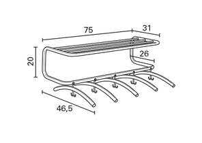 Gispen 1112 kapstok afmetingen
