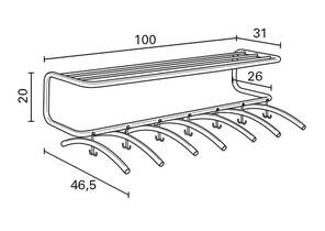 Gispen 1113 kapstok afmetingen