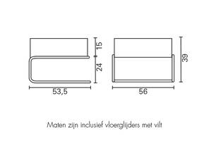 Gispen Today 443 Hocker  maat