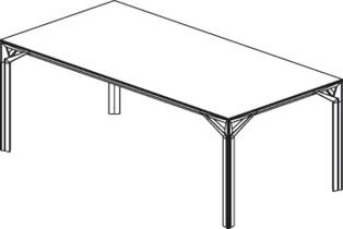 Officity X8 bureau rechthoek