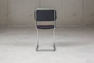 Eetkamerstoel Gispen 101XL Manchester ribstof zwart