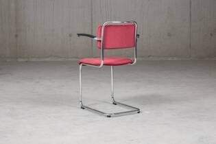 Gispen 201H Manchester ribstof felrood