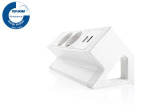 Power Desk Up 2x stroom + 2x USB charger wit