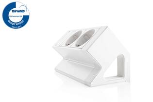 Power Desk Up 2x stroom wit