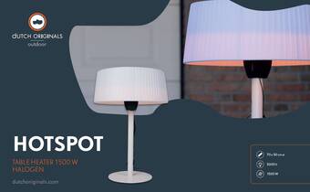 Hotspot terrasverwarmer tafelmodel