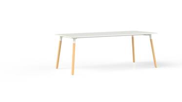 Corner tafel met houten poten