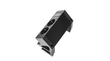 Power Desk Up 2x stroom zwart