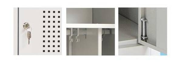 Garderobekast schoon/vuil