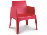 Kuipstoel Box - voor binnen en buiten - red