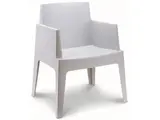 Kuipstoel Box - voor binnen en buiten - silver grey