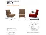 Gispen 405 LA  ribstof Cordova 3027