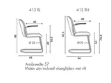 Gispen 413R hoog Tonus rood