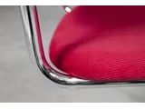 Gispen Today 1001 Manchester ribstof fel rood - detail van de stoffering