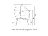 Gispen 416 fauteuil afmetingen