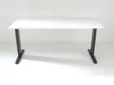 Bureau T-frame zwart met wit blad