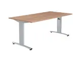 Bureau Basic alu frame / toscaans noten blad