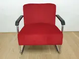 Gispen Today JdB 602 fauteuil Manchester ribstof rood