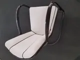 Gispen 412S zwart frame + Bekleding WIT  Leer