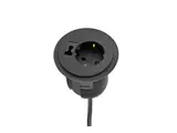 Power Spot met kabeldoorvoer zwart