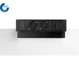Power Desk Up 2x stroom + 2x USB charger (A/C) zwart