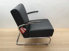 Gispen 405 Zwart leer 2