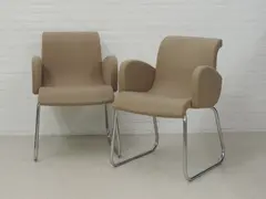 Vergaderstoel Lensvelt beige stof - model 