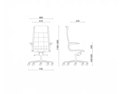 Tekening Bureaustoel Sit-on-it
